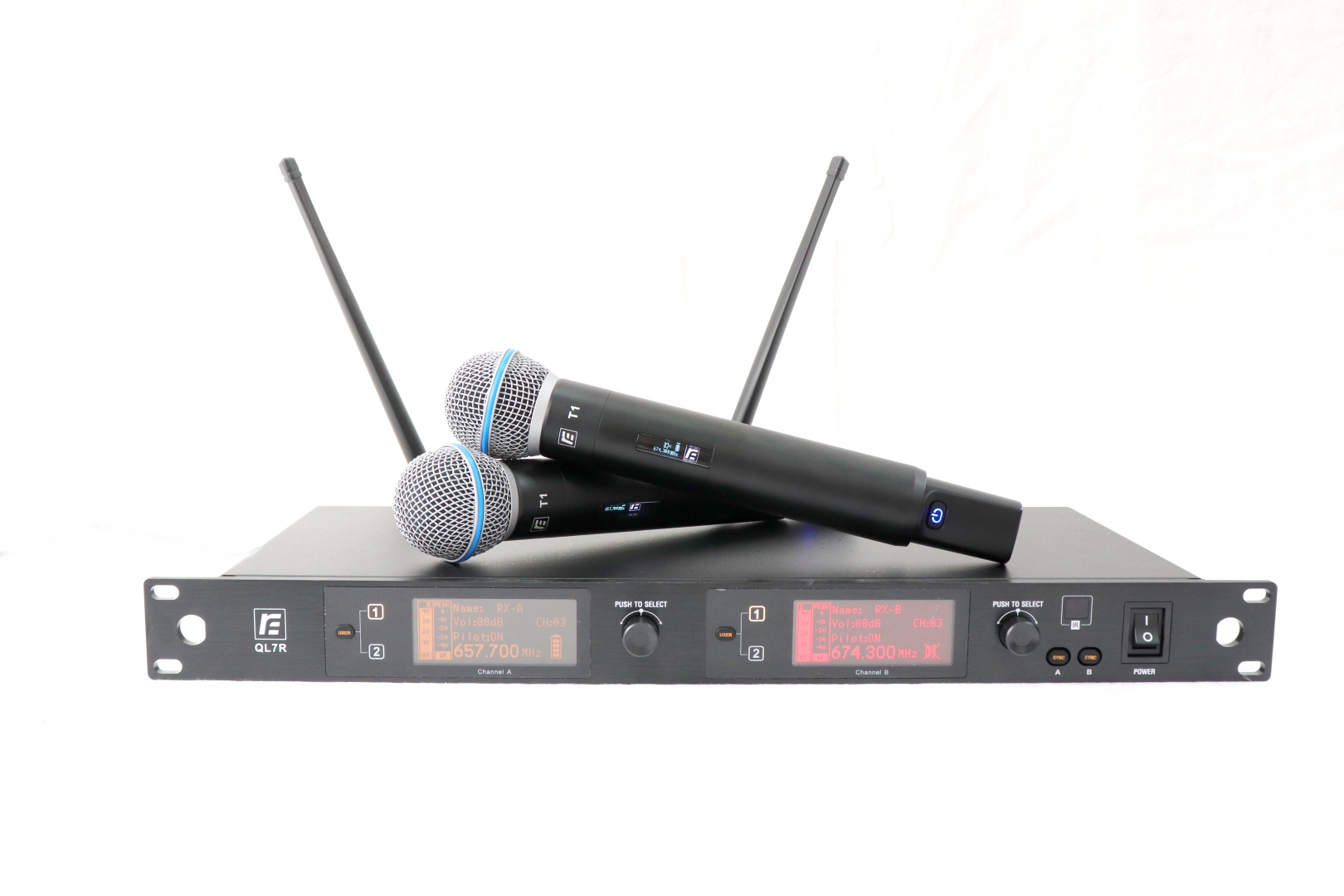 RFIntell QL7R/T1-B 720,500-754,000 МГц 2-канальная радиосистема с 2-мя ручными микрофонами в Михайлове